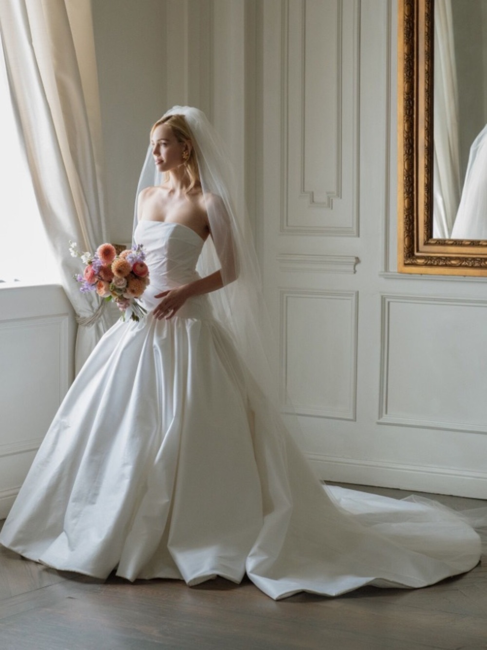 Watters Parvati Drop Waist Gown - Picture 3 of 11